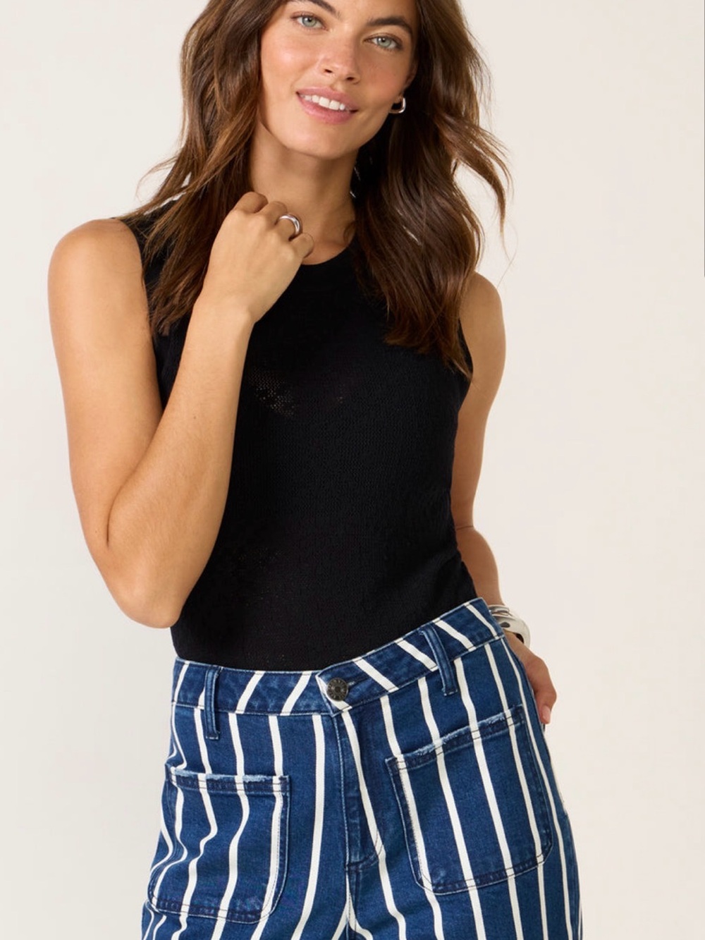 Z Supply Tibi Mesh Tank Black